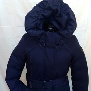 Nobis "Astrid" Women's thigh length, belted, down parka